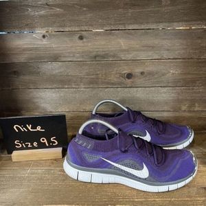Mens Nike Free Run RN‎ 5.0 Flyknit Purple Athletic Shoes Sneakers Size 9.5 M GUC